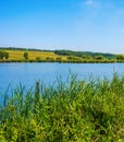 Photo of nature around beautiful blue lake