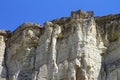 Photo of nature - beautiful petrous mountain cliff with light blue sky