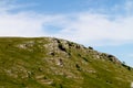 Photo of nature - beautiful petrous mountain slope with bright blue sky