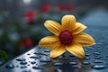 Photo Natures beauty A solitary flower symbolizes freshness and romantic allure