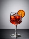 Photo Of Negroni Drink Coctail Isolated On The White Background. Generative AI Royalty Free Stock Photo