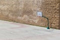 Empty basketball stadium by the walls of Cadiz, Spain old town.