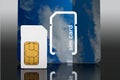 New cell phone sim card Royalty Free Stock Photo
