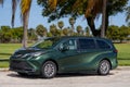 Photo of a new 2021 Toyota Sienna hybrid all wheel drive minivan Royalty Free Stock Photo