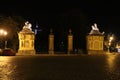 Photo of night light architecture in Brussels Royalty Free Stock Photo
