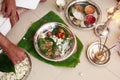 Hindu rituals offering Royalty Free Stock Photo