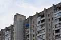 Old multi-storey apartment house in a poorly-developed region of