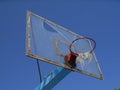 Old broken plastic basketball table