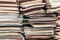 Photo of old magazines stack Royalty Free Stock Photo