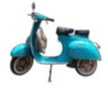 A photo of an old motorcycle with a white background, the photo is in blur mode