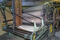 Wool production machine. Traditional woolen factory