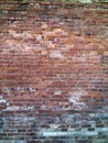 Old red brick wall close up Royalty Free Stock Photo