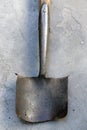 Old, used and rusty digging spade