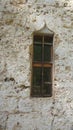 An old window on a monastery from the last century Royalty Free Stock Photo