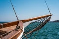 Photo of an old wooden boat, close view Royalty Free Stock Photo