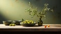 Elegant Chiaroscuro: A Minimalist Background For Food Presentation
