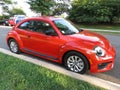 Orange Volkswagen Beetle Turbo