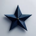 Little Star Navy Origami Star On Clean Background