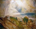 Photo of the original painting by Jozsef Egry:`The Sky is Clearing`. Frameless.