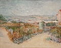 Photo of the original painting: `Montmartre: Behind the Moulin de la Galette` by Vincent Van Gogh. Frameless.