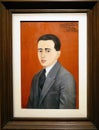 Photo of the original painting `Portrait of Alejandro GÃÂ³mez Arias` by Frida Kahlo.