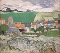 Photo of the original painting: `View of Auvers` by Vincent Van Gogh. Frameless.