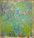 Photo of the original painting `Water Lilies` by Claude Monet Royalty Free Stock Photo