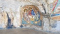 Orthodox Fresco in the cave Royalty Free Stock Photo