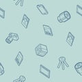 Photo outline isometric icons pattern