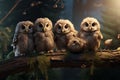 Photo of owlets in macro photography