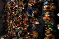 Padlocks of Love on the Certovka pedestrian bridge in Prague