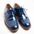 Blue Oxfords shoes