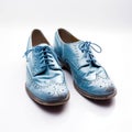 Blue Oxfords shoes