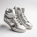 Silver Sneaker Wedges