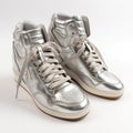 Silver Sneaker Wedges