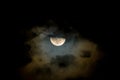 Half Moon in the Night Sky Royalty Free Stock Photo