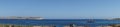 Photo panorama. Sailboat in the waters of the Mediterranean. Marfa, Mellieha, Malta