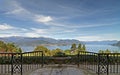 Photo panoramic of lake in stresa