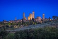 San Gimignano & Blue Hour Royalty Free Stock Photo