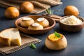 photo pao de queijo brazilian food cheese bread ai generated