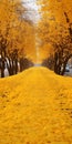 Vibrant Autumn Pathway: A Candy-coated Journey Through Nature\'s Beauty Royalty Free Stock Photo