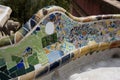 Park Guell Tile Work in Barcelona Royalty Free Stock Photo
