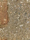 Part of the asphalt covered with rust