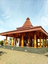 photo of a pavilion located in the KM 149 rest area, Bandung-Indonesia.  March 14, 2021 Royalty Free Stock Photo