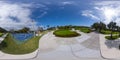 360 photo people playing basketball in Flamingo Park Miami Beach FL