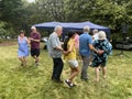 Fun Square Dancing at the Church 75th Year Celebration in June in Spring