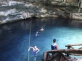 Swimming in the Cenote