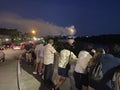 Taking Photos of the Fireworks From Key Bridge at Night in July