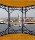 Viewing platform pergola structure arbour herne bay clock tower town view