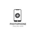 Photo phone logo template design